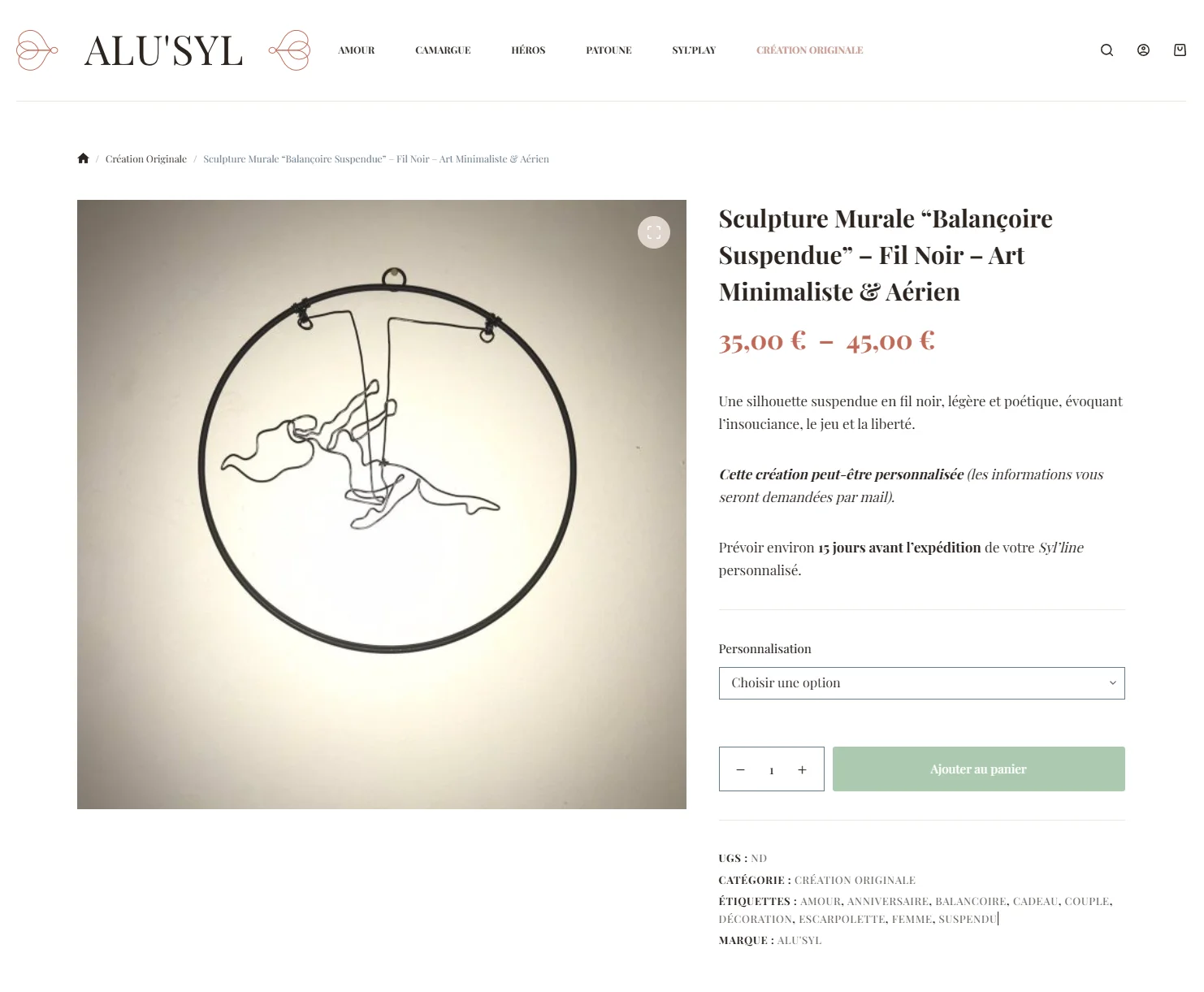 Aperçu boutique Alu'Syl