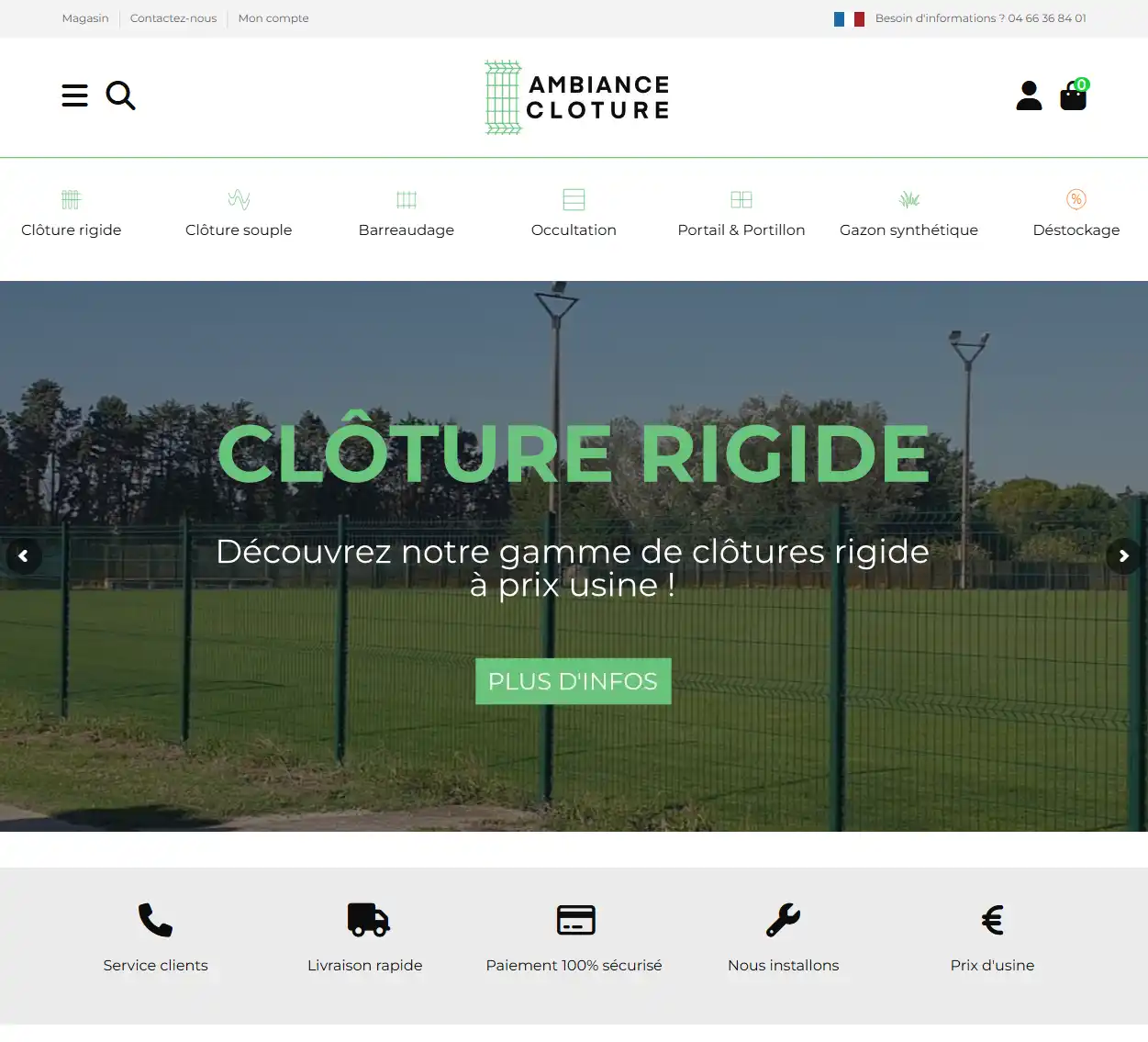 Aperçu du site Ambiance Clôture